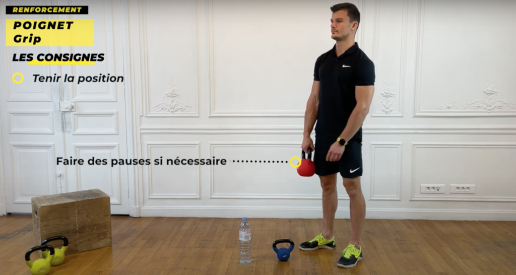 exercice de renforcement musculaire de la main et des doigts grip