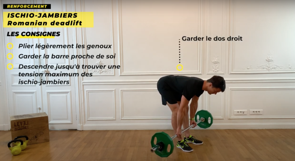 exercice de renforcement musculaire des ischio-jambiers
