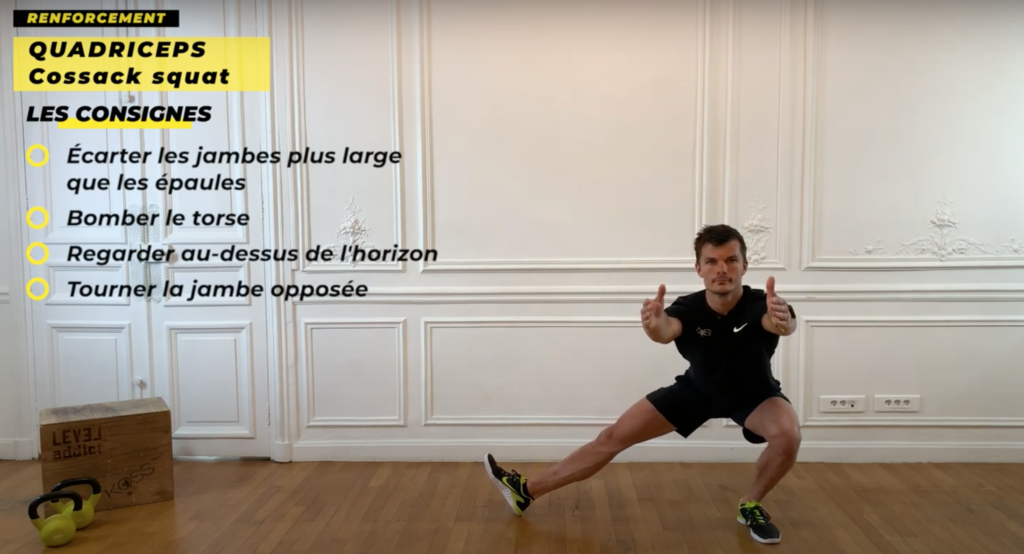 exercice de renforcement et mobilité hanche quadriceps adducteur