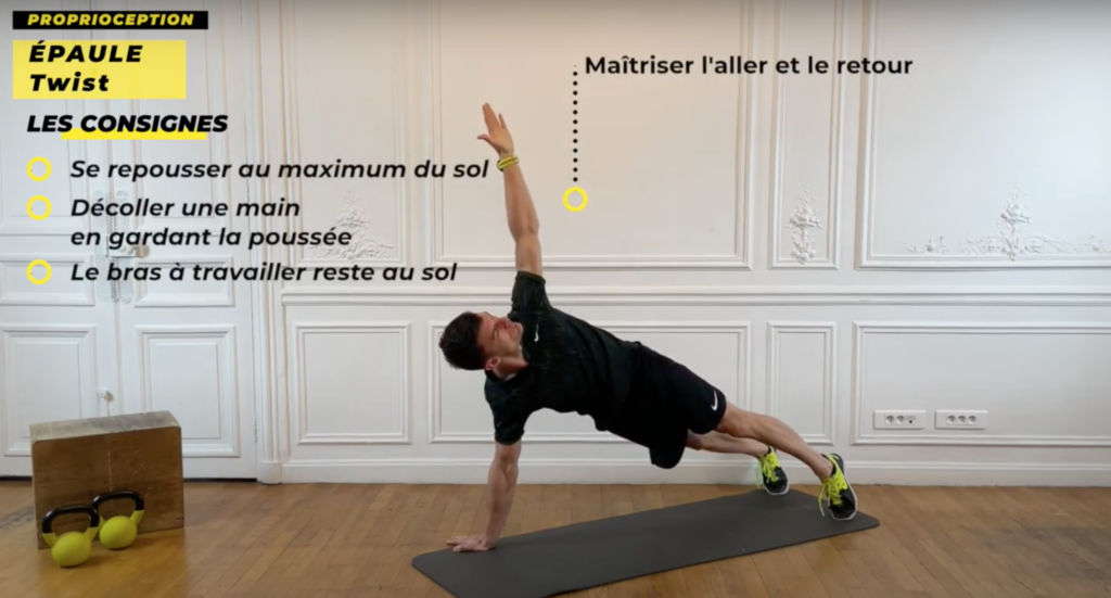 exercice de renforcement musculaire et proprioception épaule coiffe des rotateurs