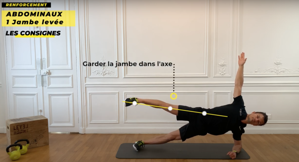 exercice de renforcement musculaire gainage moyen fessier abdominaux