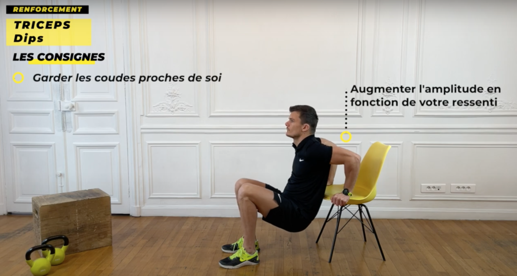 exercice de renforcement musculaire triceps et épaule