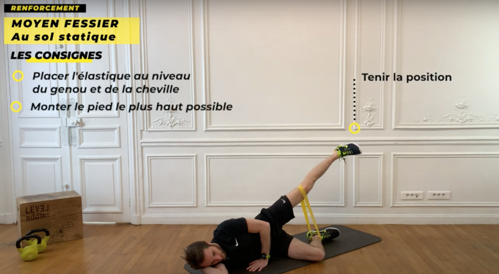 renforcement moyen fessier position statique