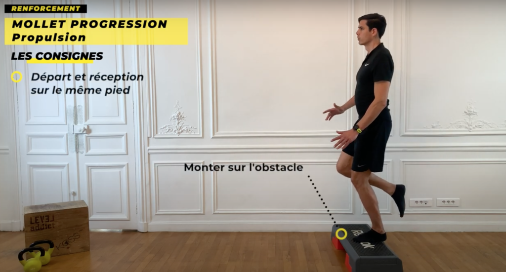 exercice renforcement musculaire mollet saut