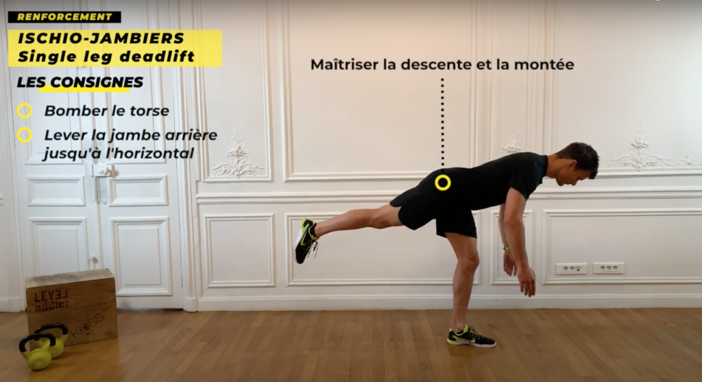 exercice de renforcement musculaire des ischions-jambiers unilatéral genou