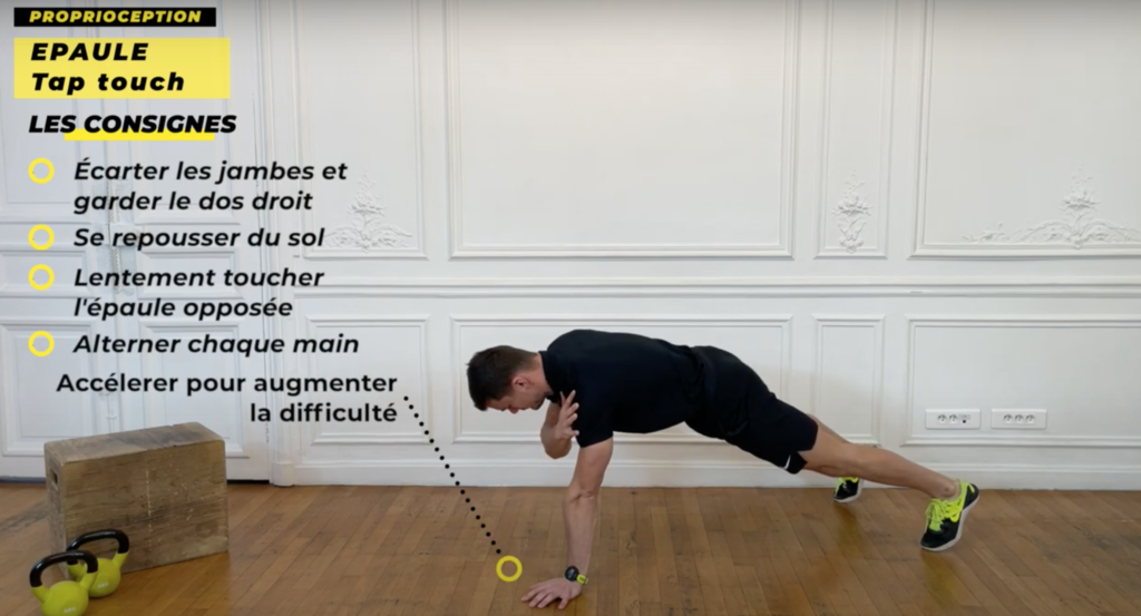 exercice de proprioception du membre supérieur