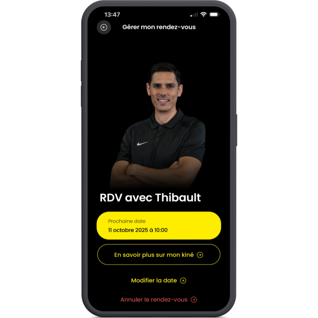 rendez vous en teleconsultation avec un kine du sport hopp