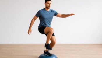 Exercice de proprioception sur plateau instable