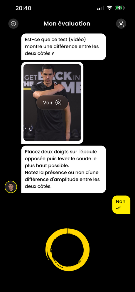 Fin de l'&eacute;valuation de la douleur &agrave; l'&eacute;paule dans l'application HOPP